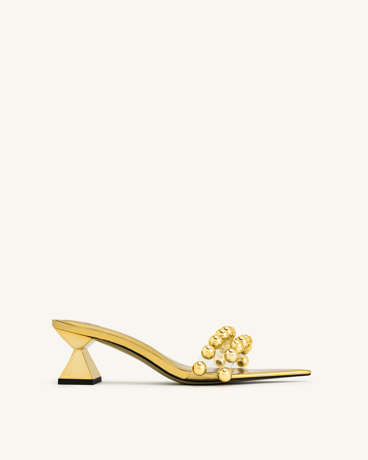 Gianna 비즈 스트랩 뮬 - 골드