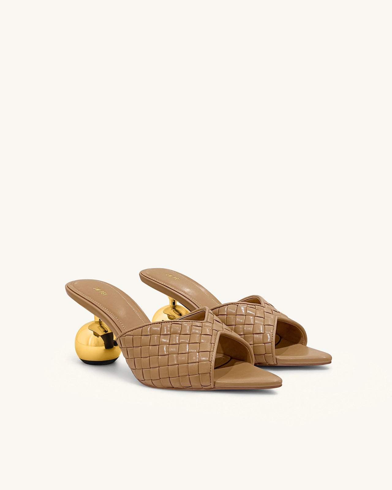 Ellie 브레이디드 스피어 힐 뮬 - 카키