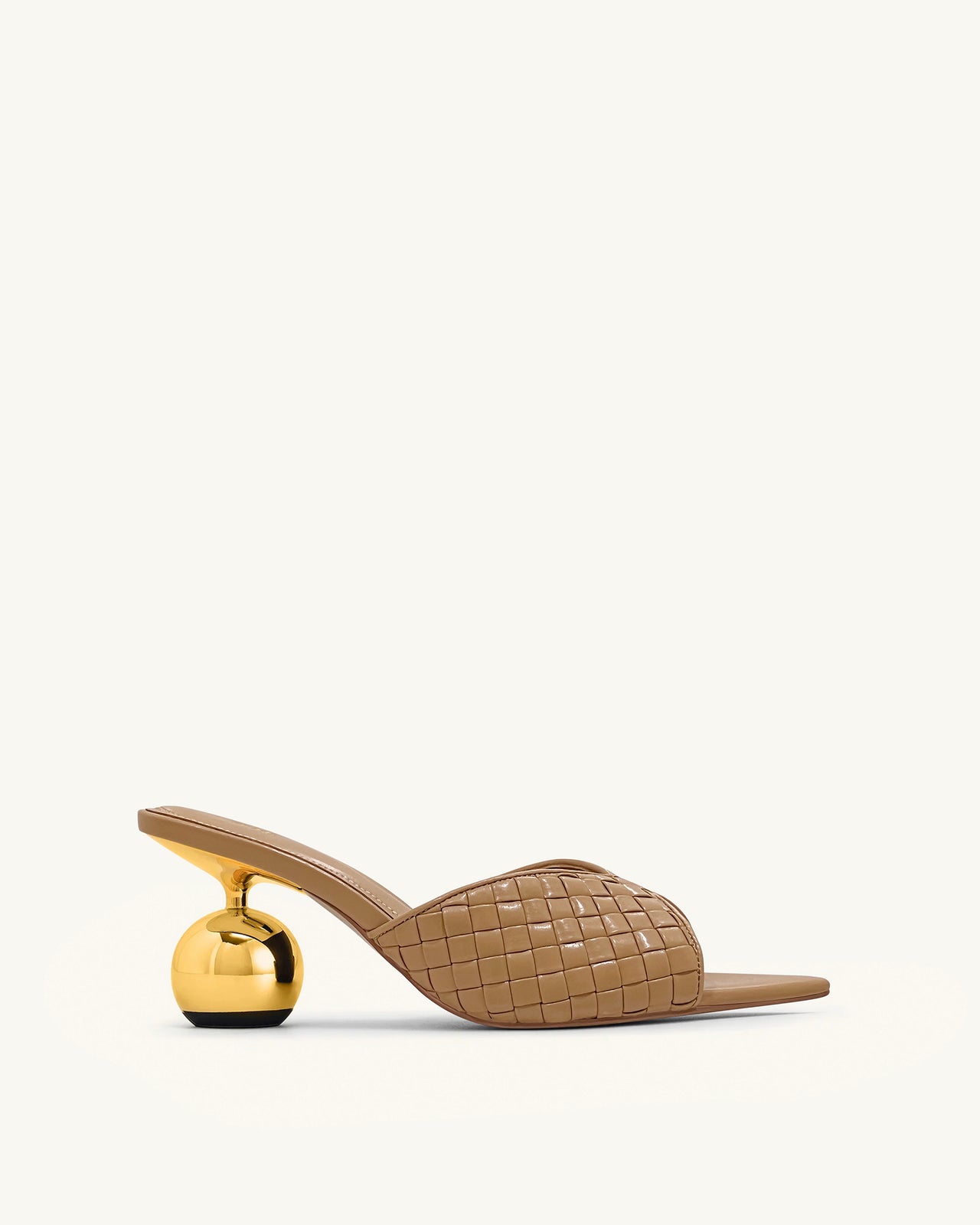 Ellie 브레이디드 스피어 힐 뮬 - 카키