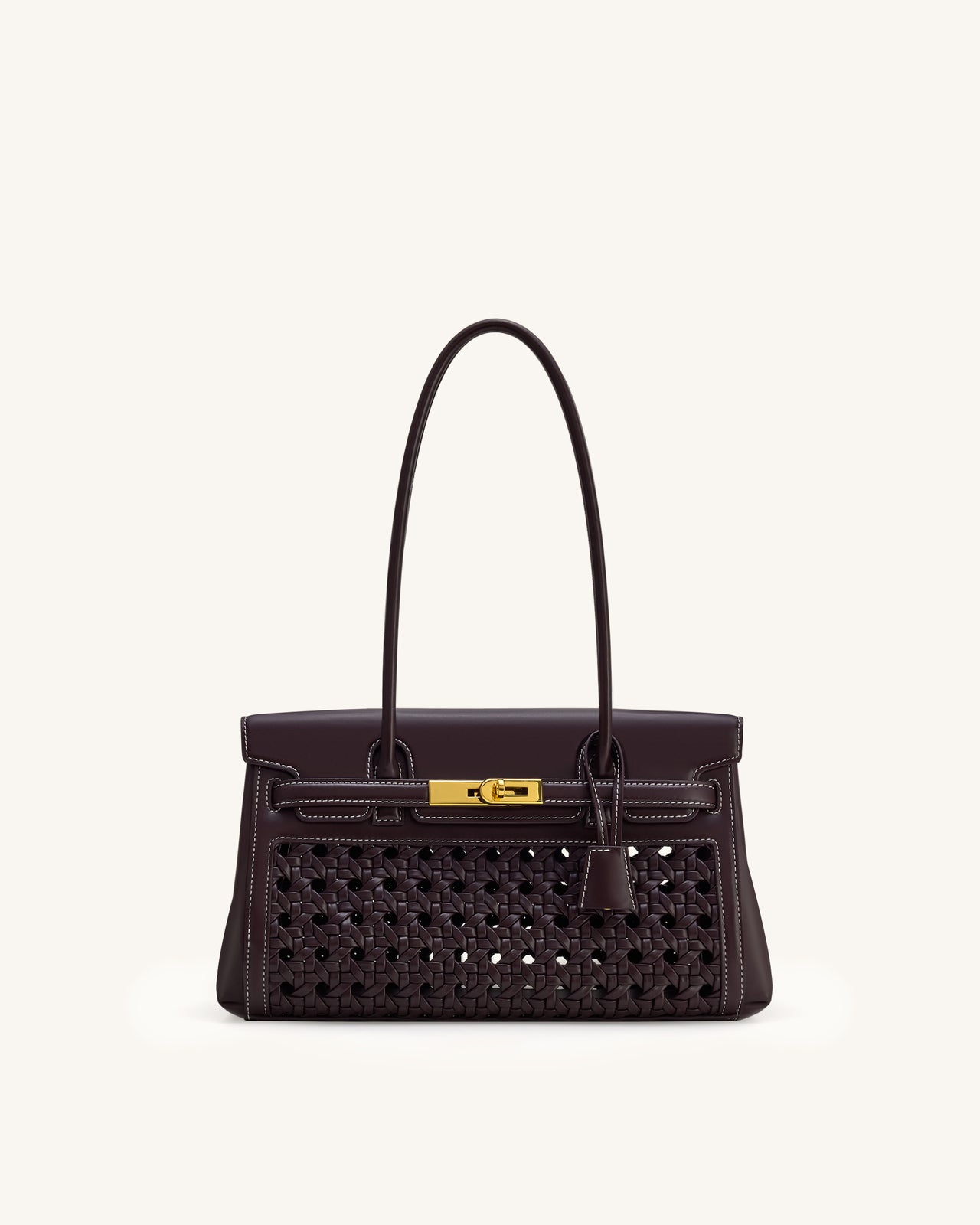 Yara 숄더백 - 다크 레드