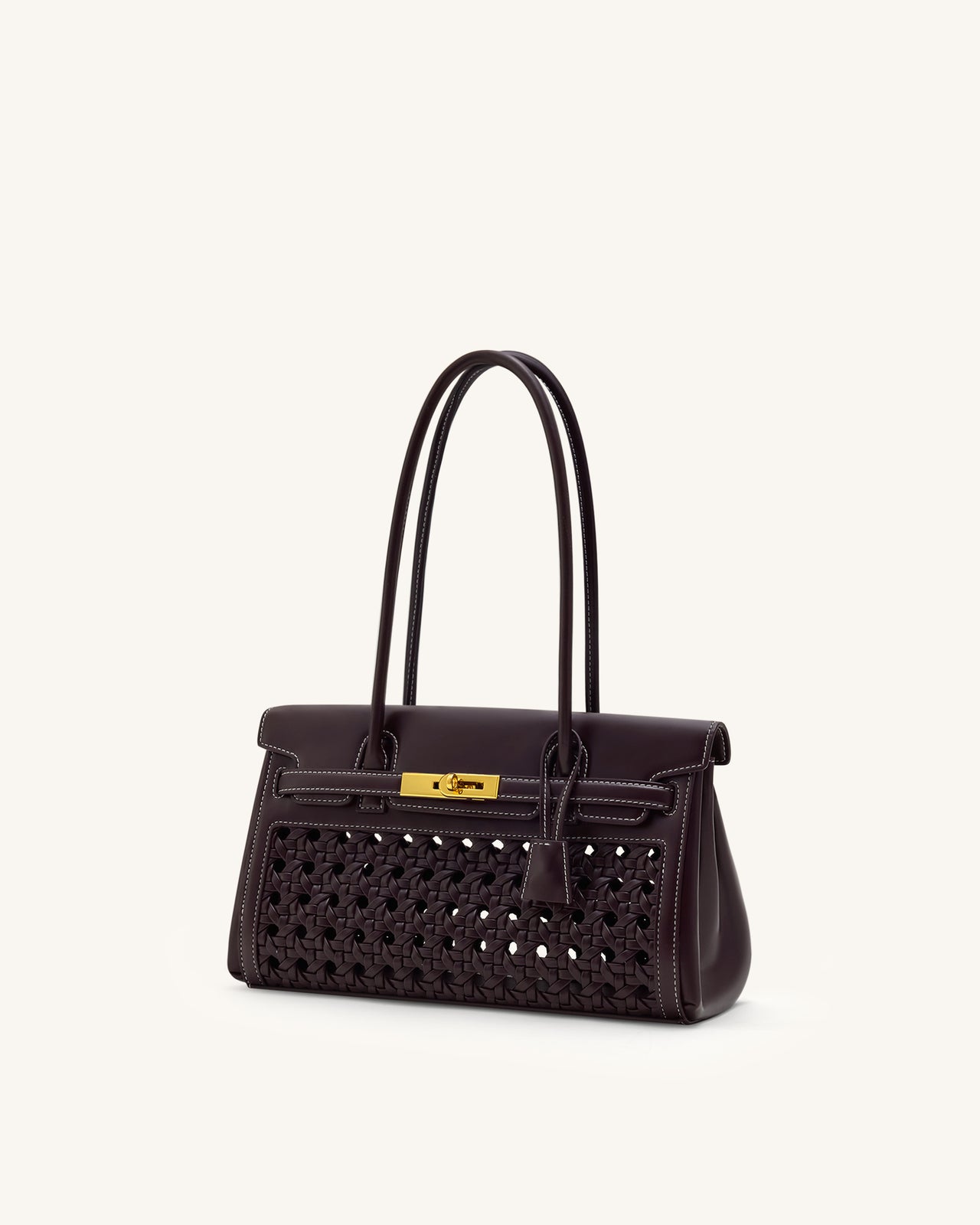 Yara 숄더백 - 다크 레드