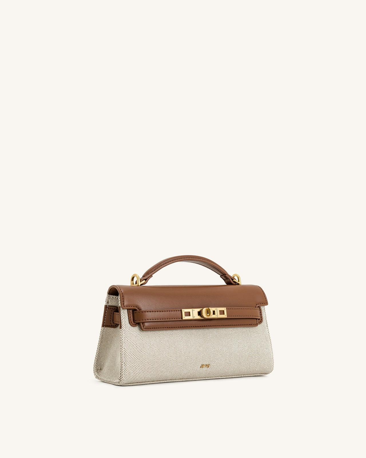 Noor 탑 핸들 백 - 브라운 캔버스