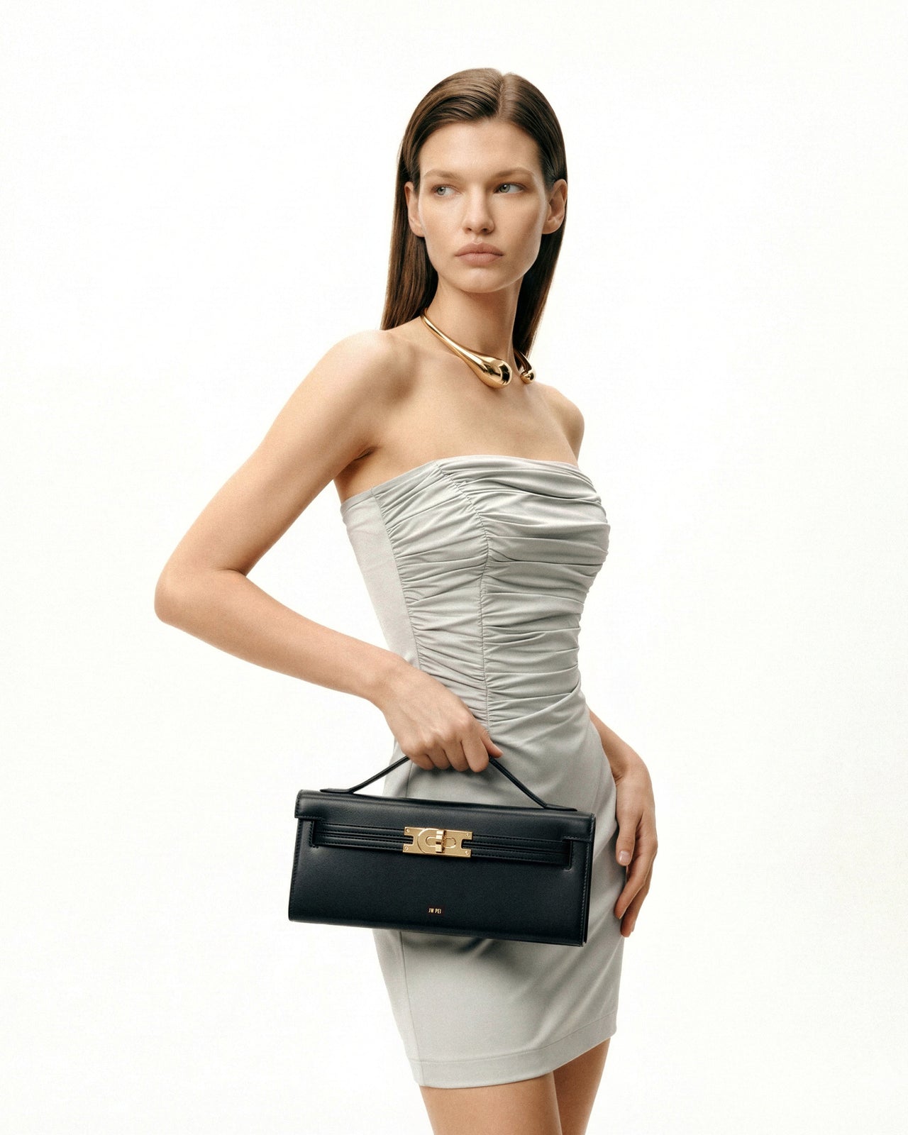 Bria 스트럭처드 탑 핸들 백 - 블랙