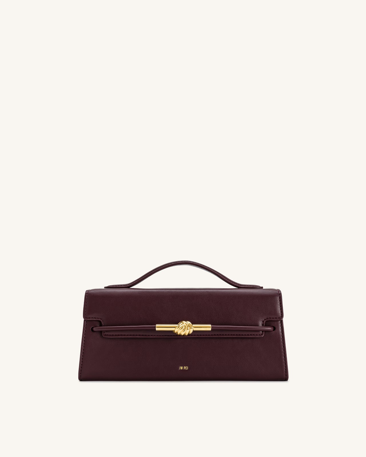 Lena 메탈 로프 매듭 탑 핸들 백 - 딥 클라렛