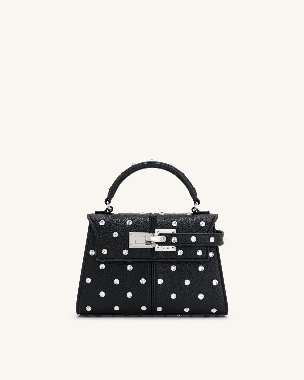 Elise 인조 크리스털 탑 핸들 백 - 블랙