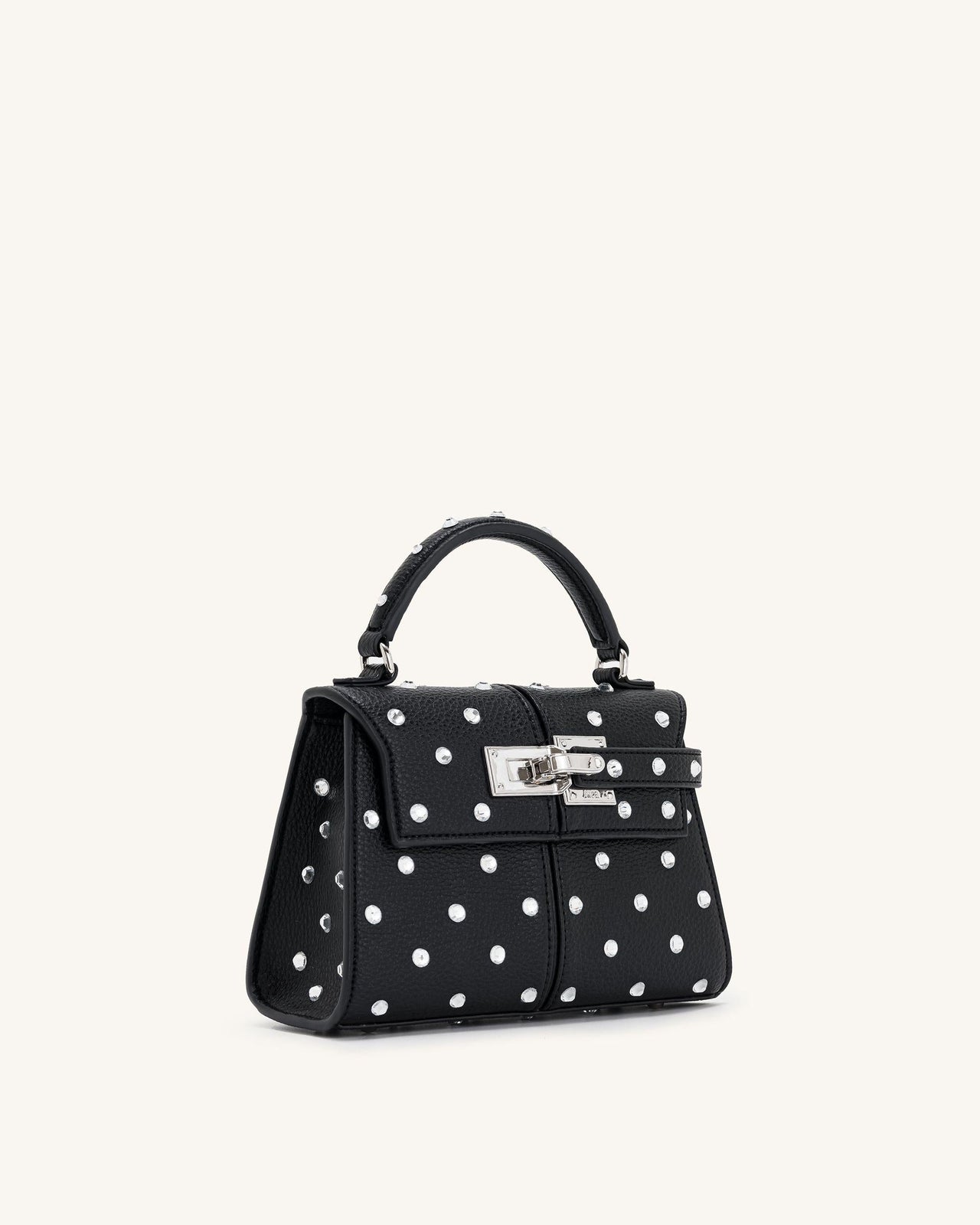 Elise 인조 크리스털 탑 핸들 백 - 블랙