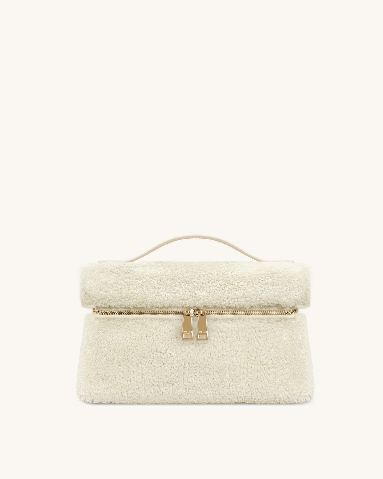 Thea 페이크 퍼 탑 핸들 백 - 크림