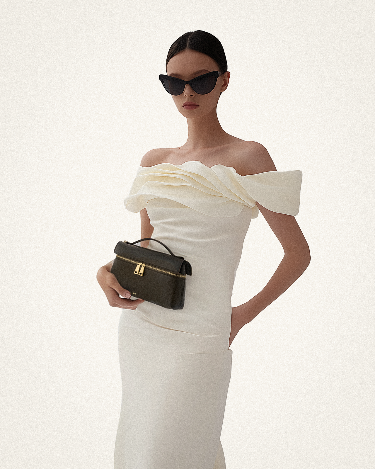 Thea 탑 핸들 백 - 다크 올리브