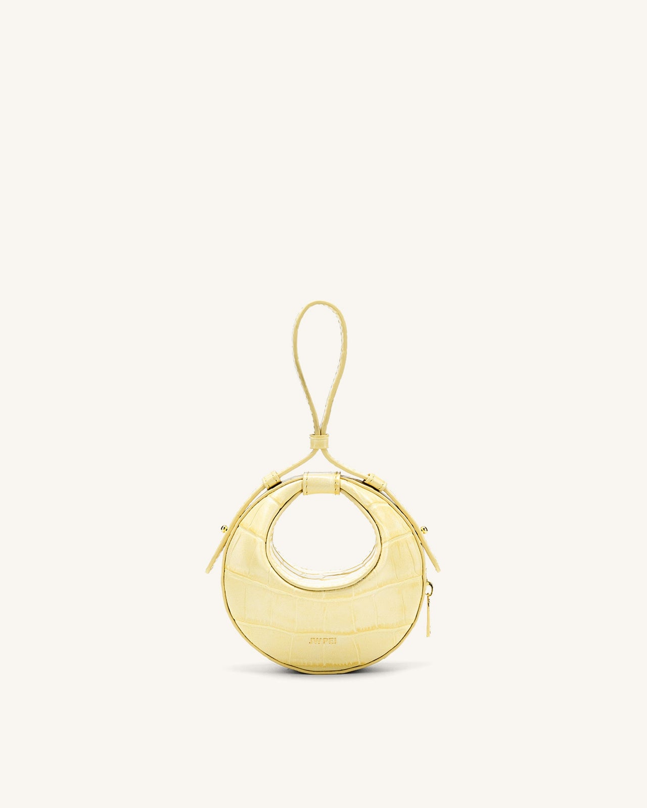 Rantan 슈퍼 미니 백 - 연노랑 악어 무늬