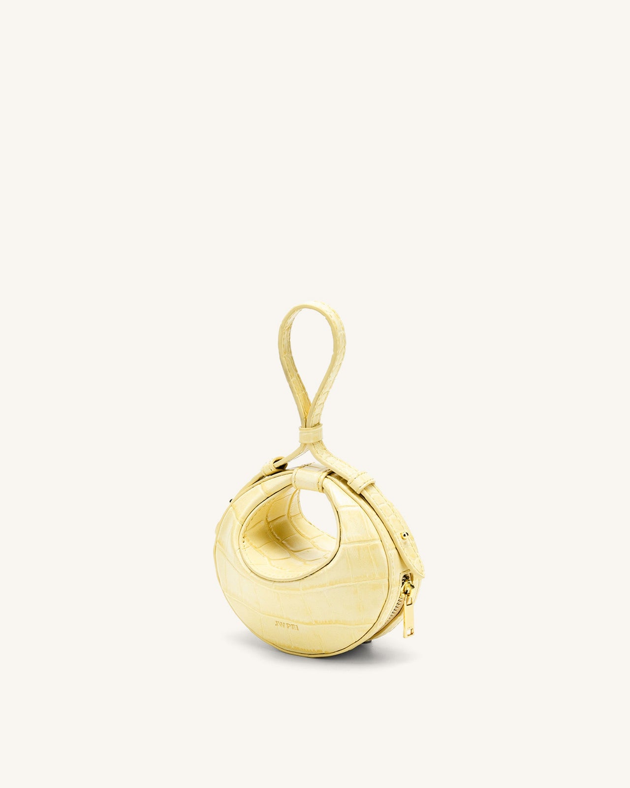 Rantan 슈퍼 미니 백 - 연노랑 악어 무늬