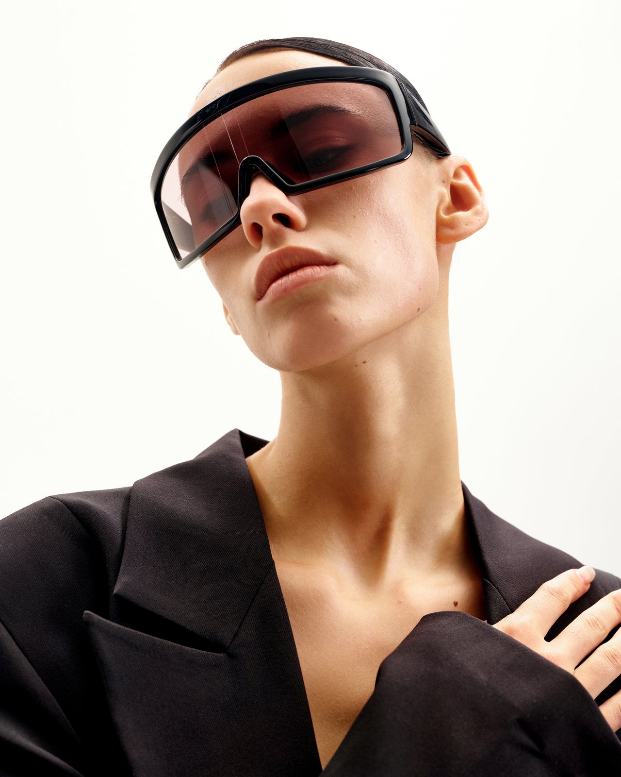 Avalynn 사각테 선글라스 - 검정