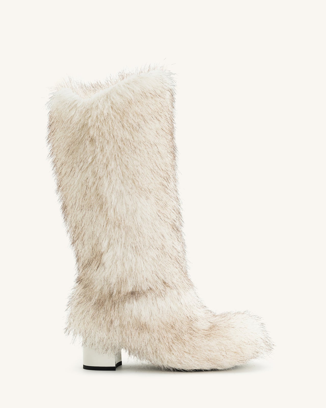 Isabella 슬라우치 페이크 퍼 부츠 - 화이트