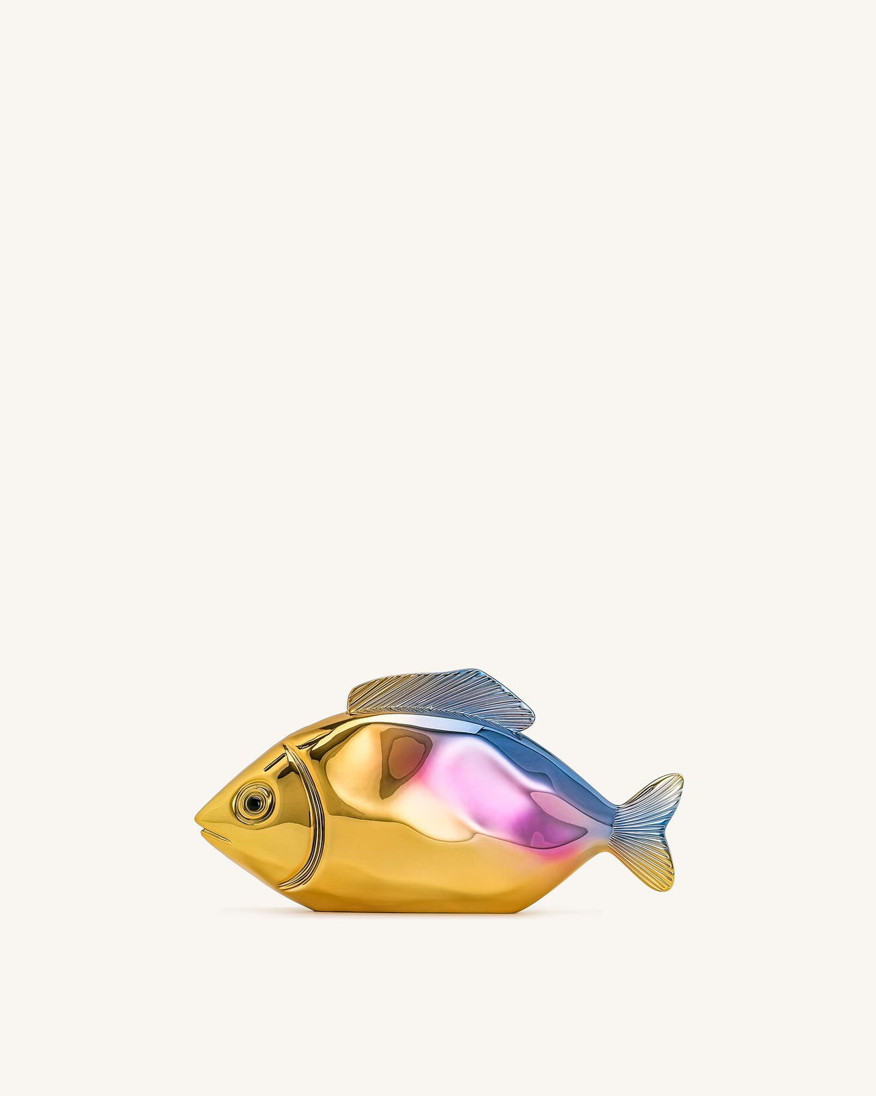 물고기 모양 클러치 - 골드/블루