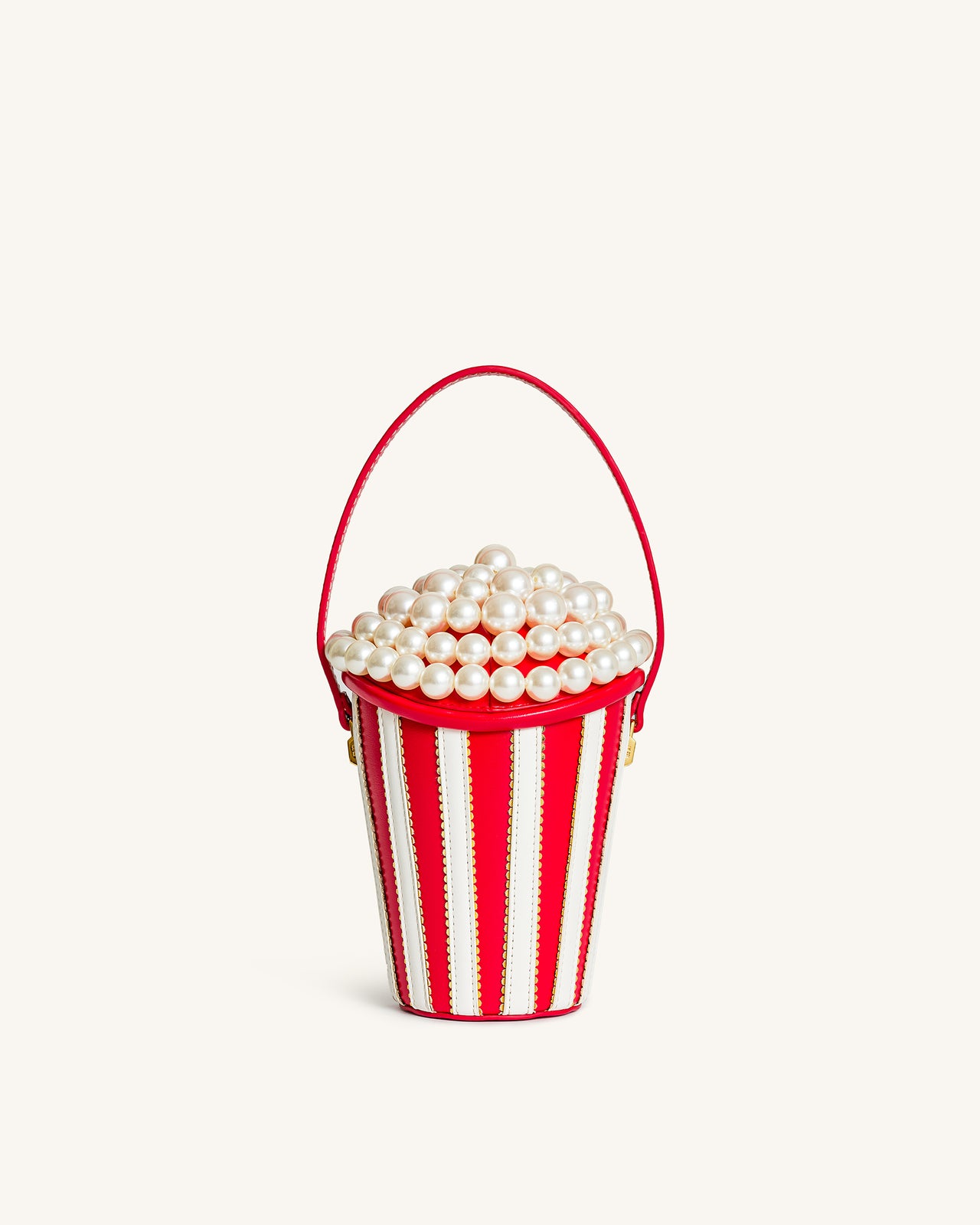 Skylar 페이크 진주 장식 버킷백 - 레드