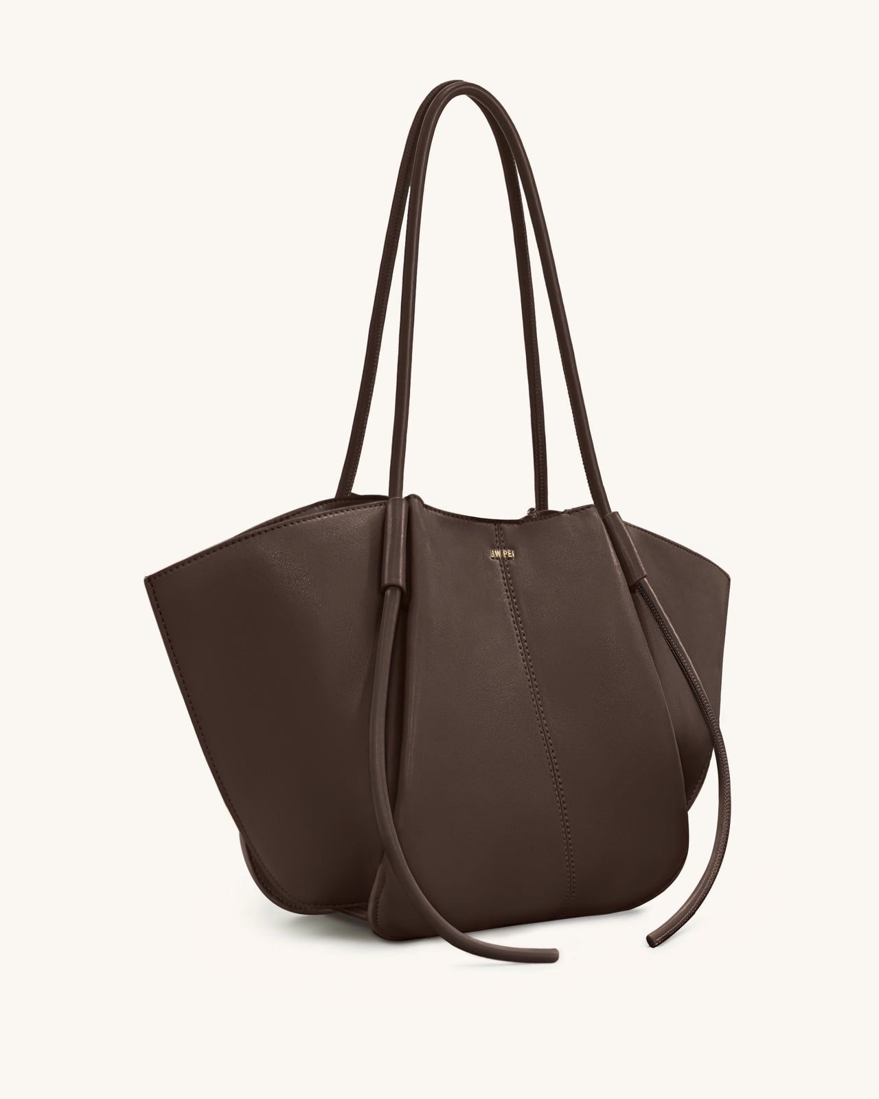 Nala 와이드 토트 백 - 딥 브라운