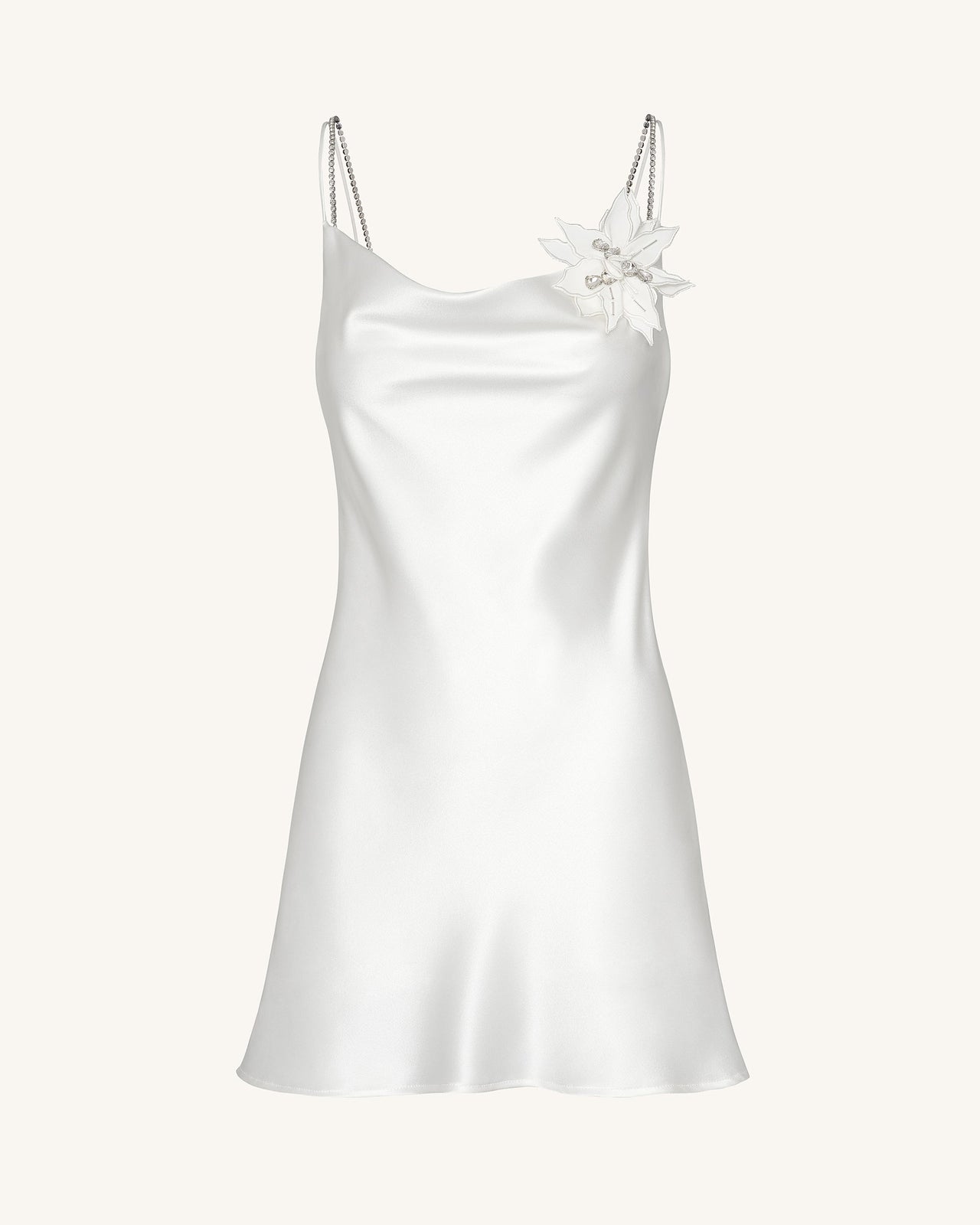 크리스탈 플로라 슬립 - 화이트