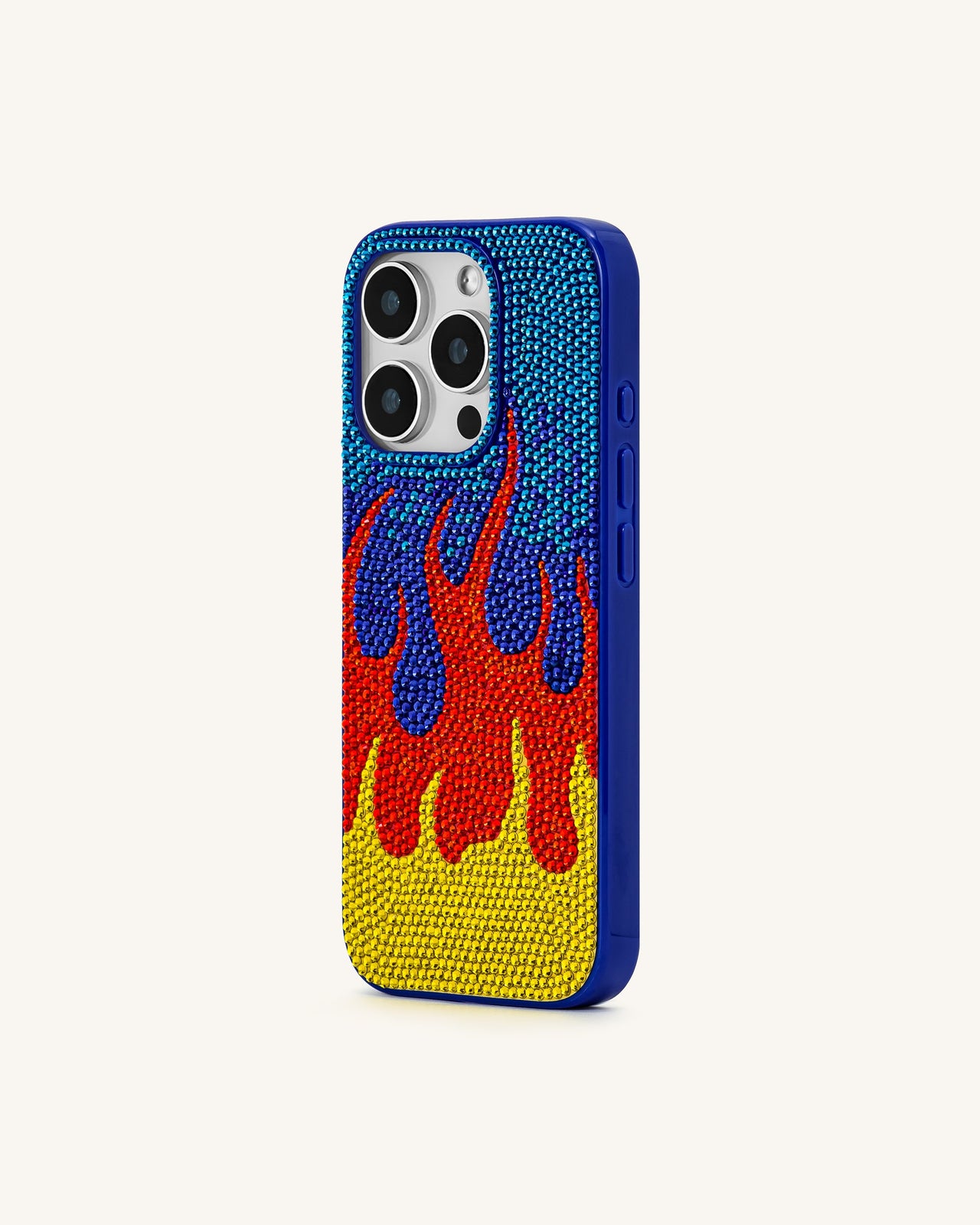 불꽃 무늬 아이폰 케이스 – 멀티컬러 블루