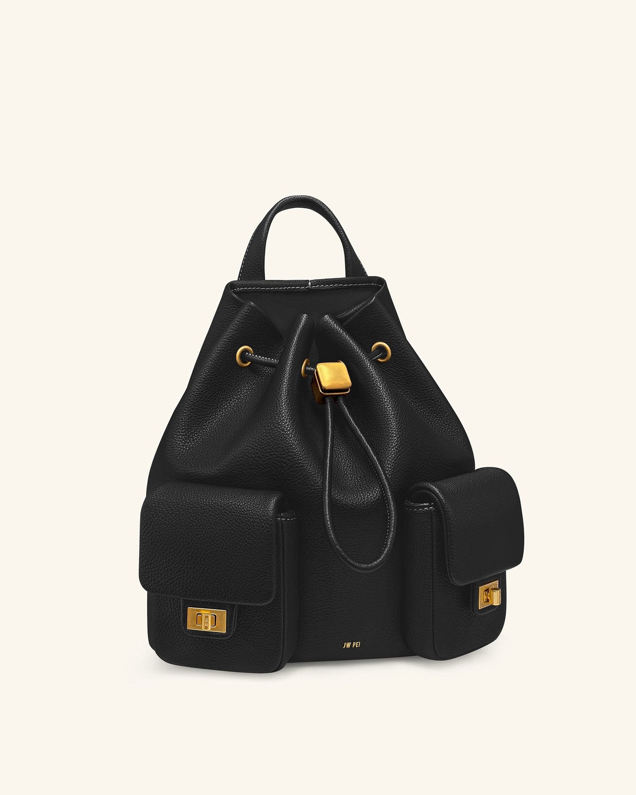 Avery 페블 드로스트링 유틸리티 백팩 – 블랙