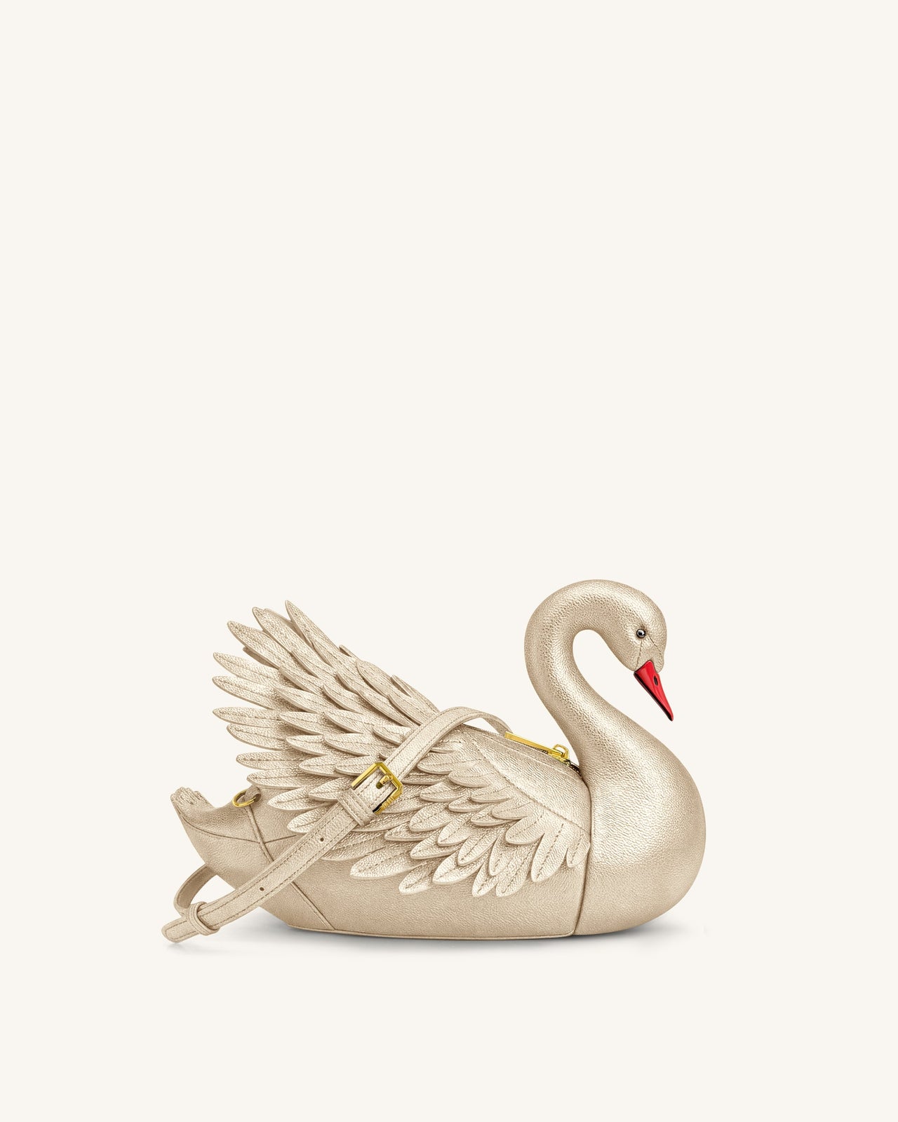 Alani 백조 모양 크로스백 - 골드