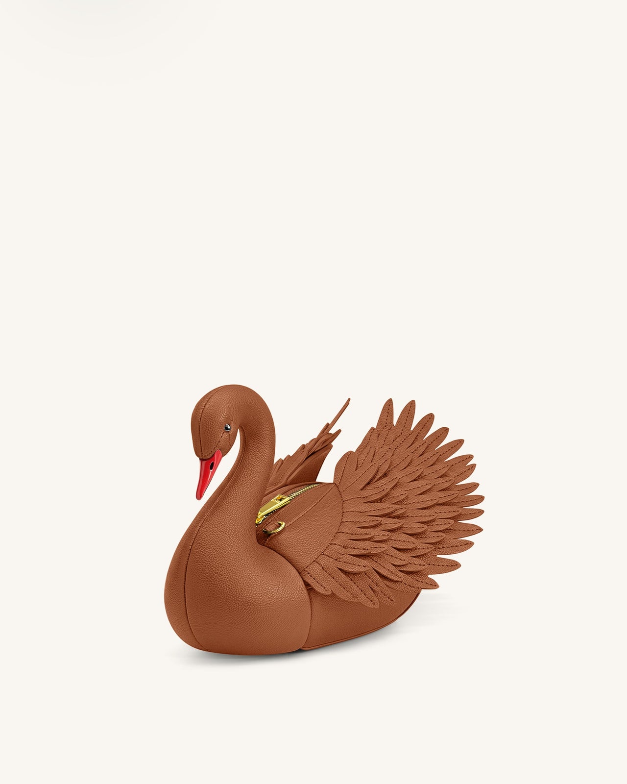 Alani 백조 모양 크로스백 - 브라운