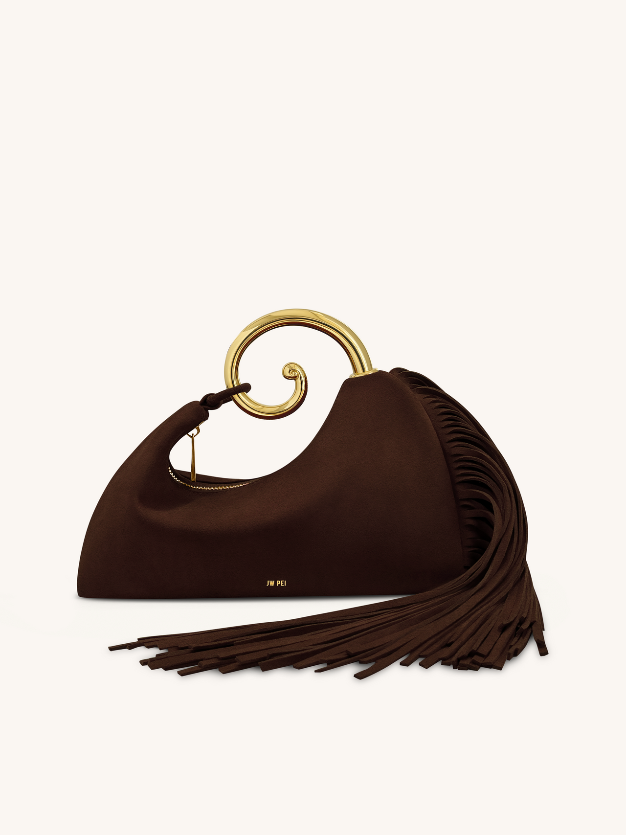 Nell 프린지 하드웨어 탑 핸들 백 - 딥 브라운