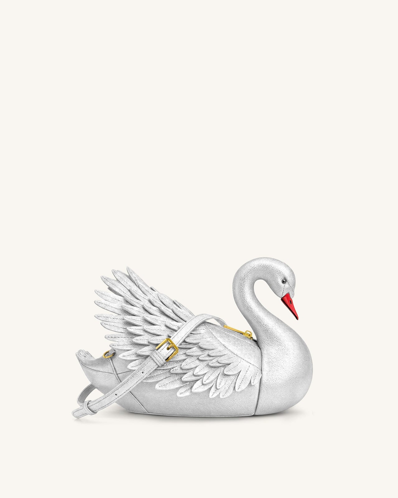Alani 백조 모양 크로스백 - 실버