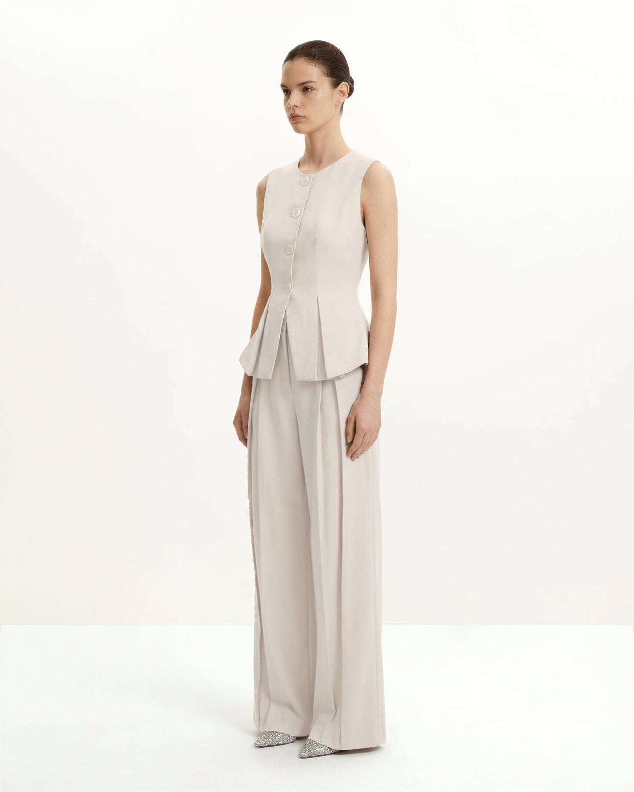 입체 솔기 라운드 - 베이지