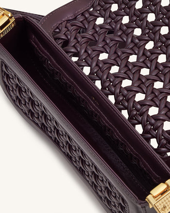 Joy 우븐 숄더백 - 다크 레드