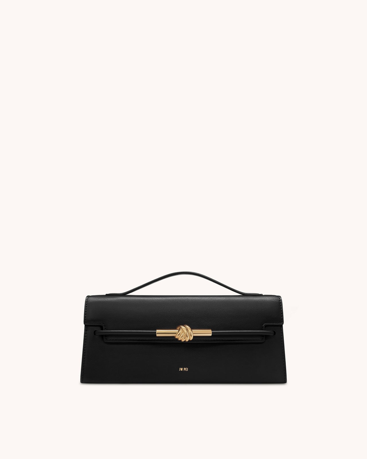 Lena 메탈 로프 매듭 탑 핸들 백 - 블랙