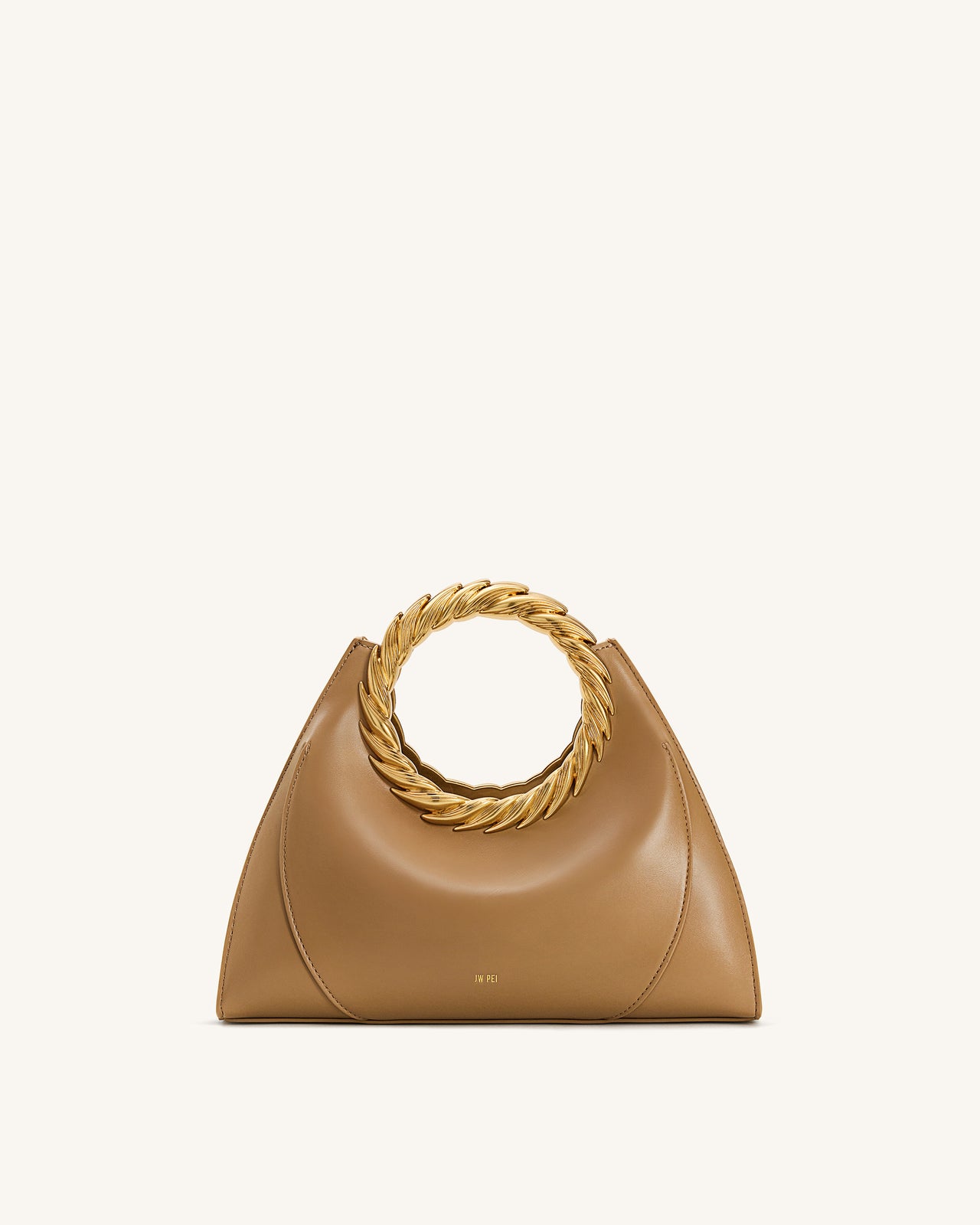 Amiya 리프 핸들 조각 가방 - 브라운