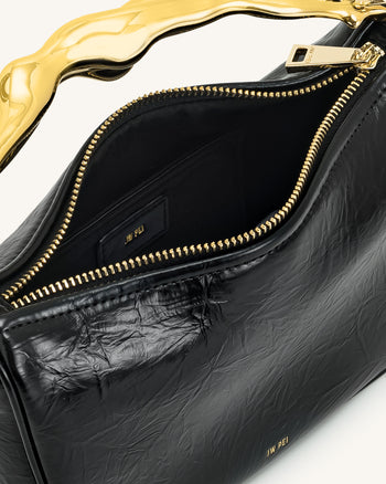 Jenny 사람 모양 핸들 핸드백 - 블랙