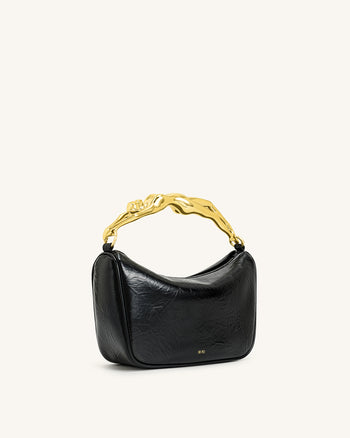 Jenny 사람 모양 핸들 핸드백 - 블랙