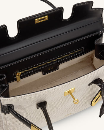 Yara 숄더백 - 블랙 캔버스