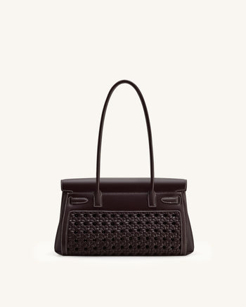 Yara 숄더백 - 다크 레드