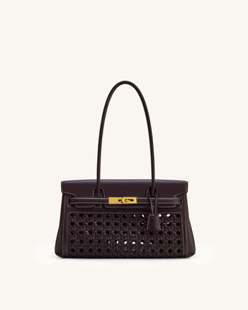 Yara 숄더백 - 다크 레드