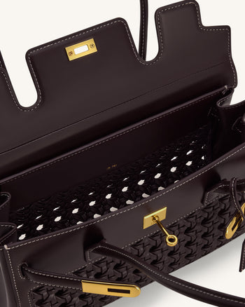 Yara 숄더백 - 다크 레드