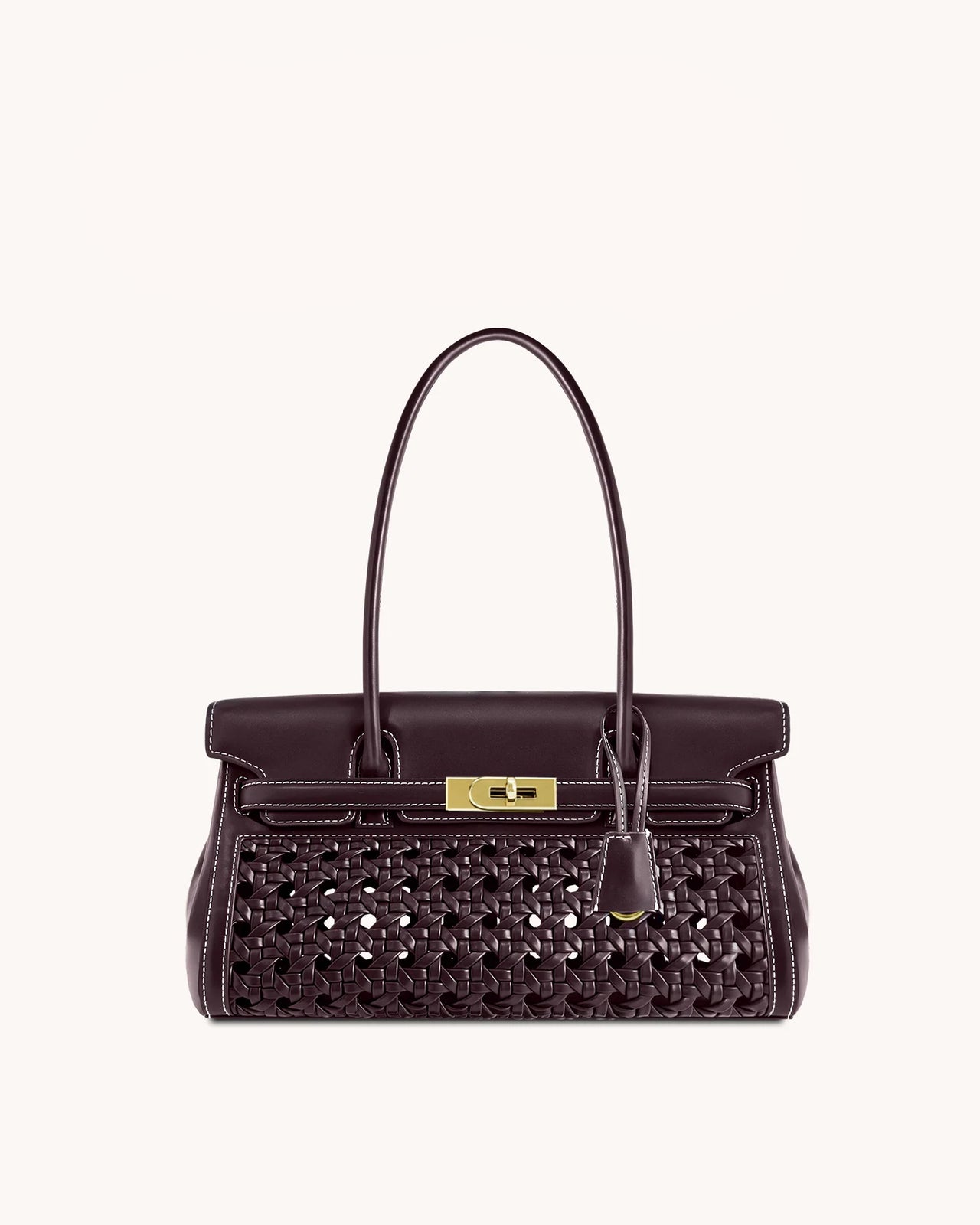 Yara 숄더백 - 다크 레드