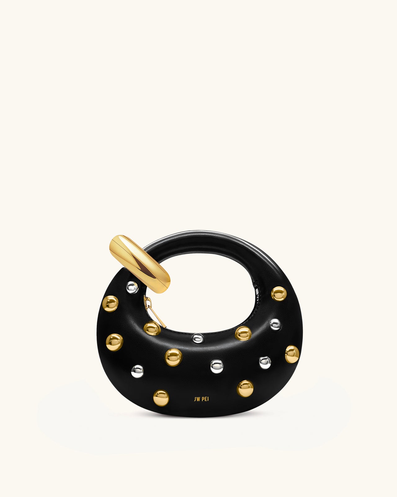 Abacus 스터드 미니 탑 핸들 백 - 블랙