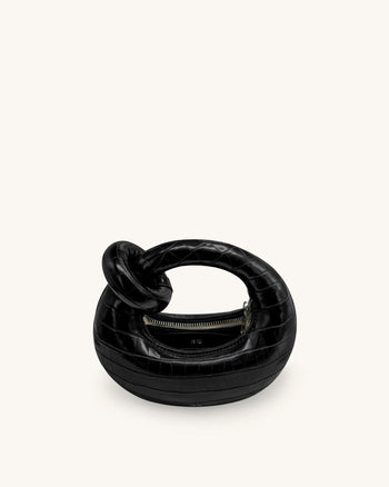 Abacus 미니 탑 핸들 백 - 블랙 크록