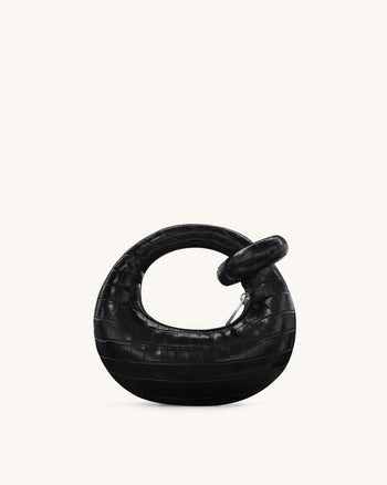 Abacus 미니 탑 핸들 백 - 블랙 크록