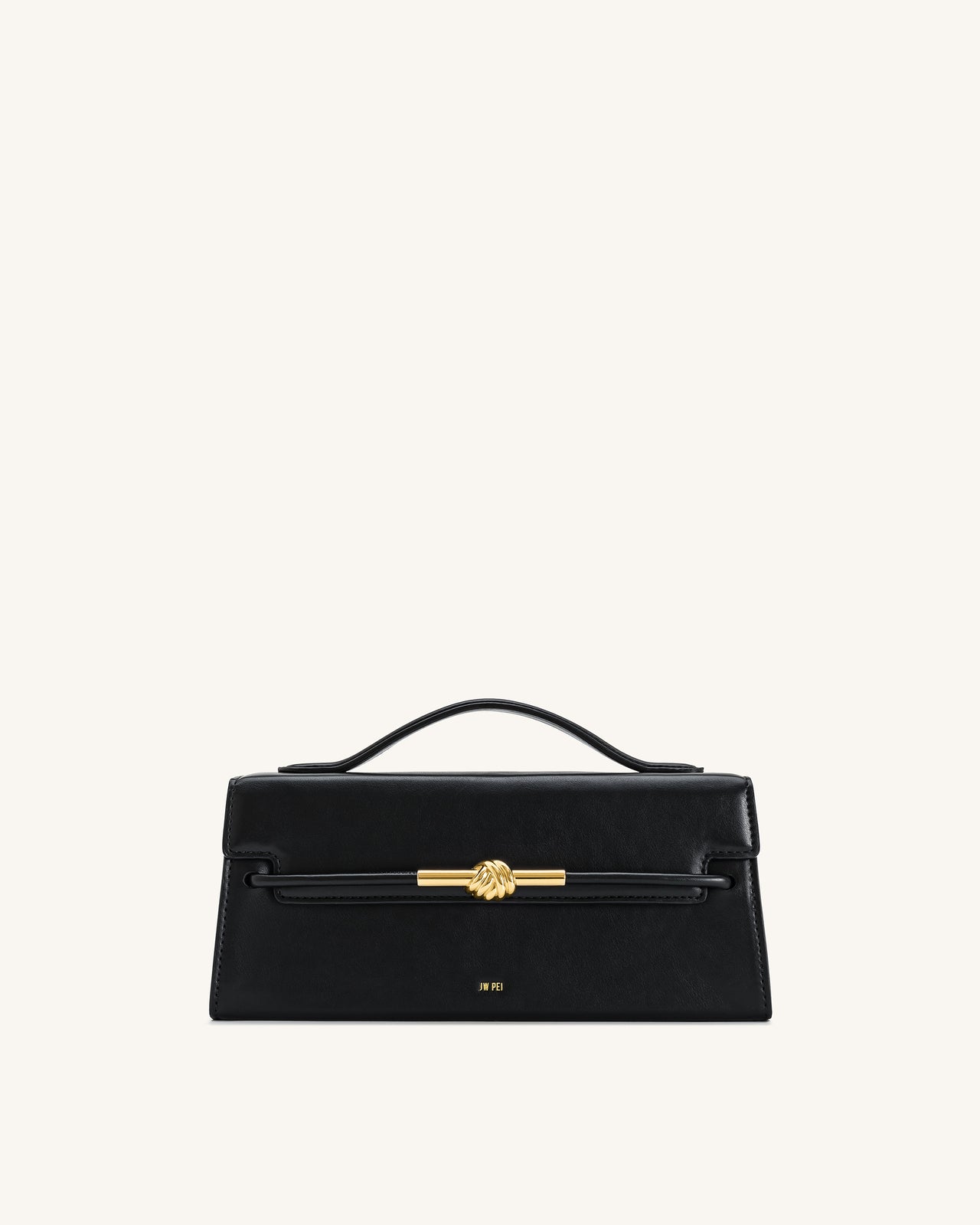 Lena 메탈 로프 매듭 탑 핸들 백 - 블랙