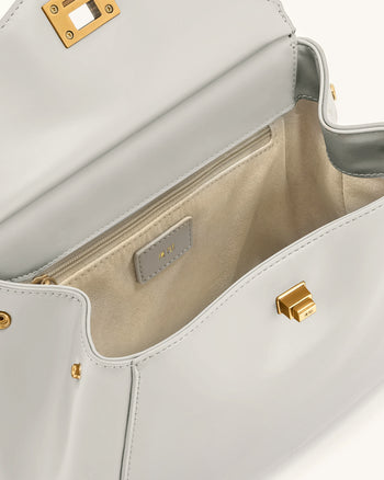 Lucia 클래식 탑 핸들 백 - 라이트 그레이