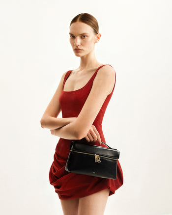 Thea 탑 핸들 백 - 블랙