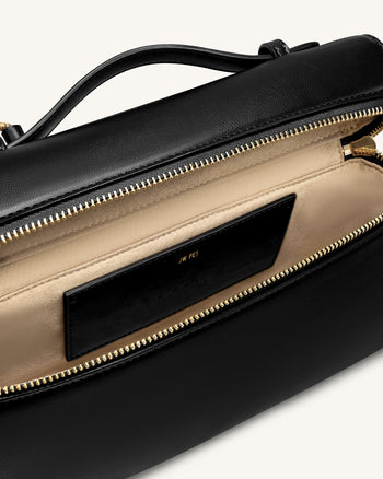 Thea 라지 탑 핸들 백 - 블랙