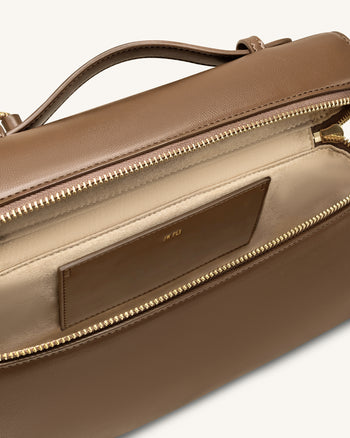 Thea 라지 탑 핸들 백 - 모카 브라운
