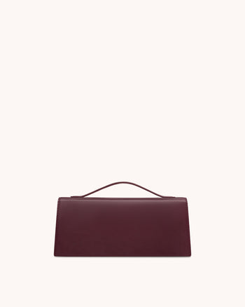 Lena 메탈 로프 매듭 탑 핸들 백 - 딥 클라렛