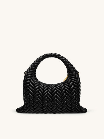 Cora 퀼팅 핸들백 - 블랙