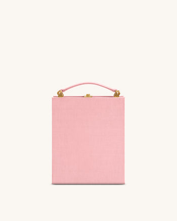 Taya-Puppy 패턴 북 쉐이프 클러치 백 - 핑크