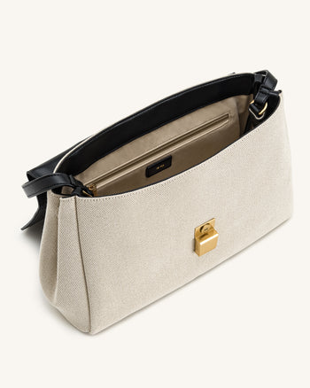 Hilary 숄더 백 - 블랙 캔버스