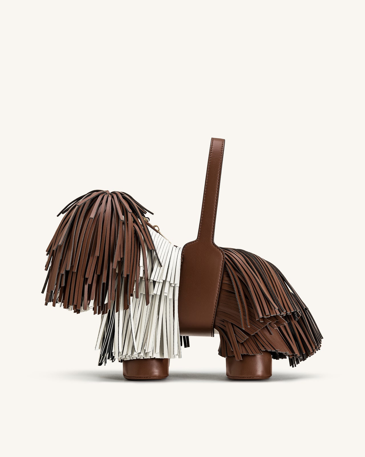 Nita 강아지 모양 핸드백 - 카라멜 브라운